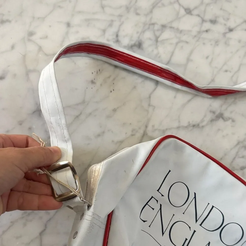 Vintage White London England Shoulder Bag